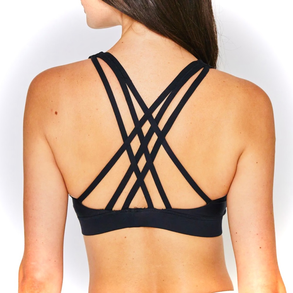 L’Etoile | XS | NWT Black Strappy Crossback Sports Bra